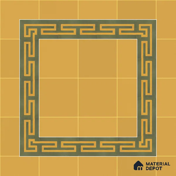 Athangudi Moroccan Floor Tile TL 10877 E Pearl Finish 127 x 254 mm Border Concrete Tile - 18 mm