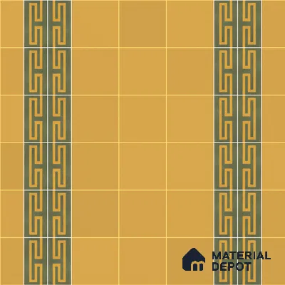 Athangudi Handmade Border Tile TL 10877 H Ochre Slate Sun 10 x 5 inch Concrete Pearl Finish - 18 mm | Suitable for Decorative Floor Borders in Living Room, Bedroom, Dining Area & Foyer