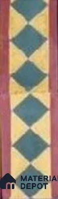 Athangudi Moroccan Floor Tile TL 10874 E Pearl Finish 127 x 254 mm Border Concrete Tile - 18 mm (Sample)