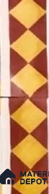 Athangudi Moroccan Floor Tile TL 10874 F Pearl Finish 127 x 254 mm Border Concrete Tile - 18 mm