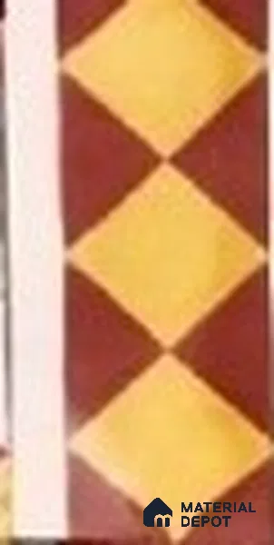 Athangudi Moroccan Floor Tile TL 10874 F Pearl Finish 127 x 254 mm Border Concrete Tile - 18 mm