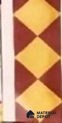 Athangudi Moroccan Floor Tile TL 10874 F Pearl Finish 127 x 254 mm Border Concrete Tile - 18 mm