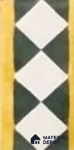 Athangudi Moroccan Floor Tile TL 10874 G Pearl Finish 127 x 254 mm Border Concrete Tile - 18 mm