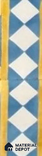 Athangudi Moroccan Floor Tile TL 10874 H Pearl Finish 127 x 254 mm Border Concrete Tile - 18 mm