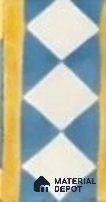 Athangudi Moroccan Floor Tile TL 10874 H Pearl Finish 127 x 254 mm Border Concrete Tile - 18 mm