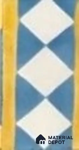 Athangudi Moroccan Floor Tile TL 10874 H Pearl Finish 127 x 254 mm Border Concrete Tile - 18 mm