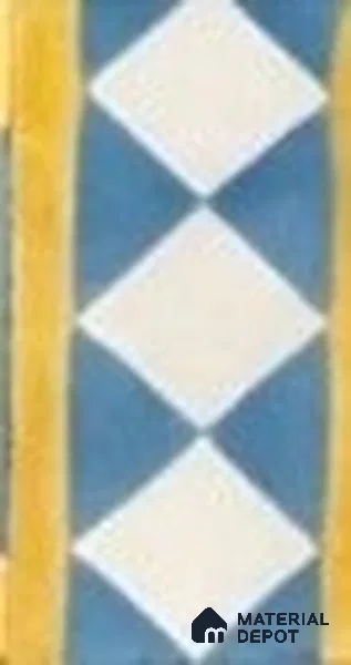 Athangudi Moroccan Floor Tile TL 10874 H Pearl Finish 127 x 254 mm Border Concrete Tile - 18 mm