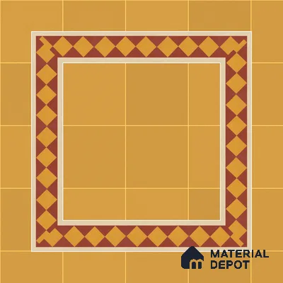 Athangudi Moroccan Floor Tile TL 10874 F Pearl Finish 127 x 254 mm Border Concrete Tile - 18 mm