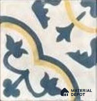 Athangudi Moroccan Floor Tile TL 10875 Pearl Finish 254 x 254 mm Center Concrete Tile - 18 mm