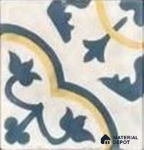 Athangudi Moroccan Floor Tile TL 10875 Pearl Finish 254 x 254 mm Center Concrete Tile - 18 mm