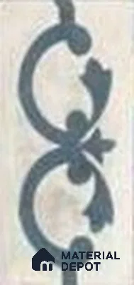 Athangudi Moroccan Floor Tile TL 10875 E Pearl Finish 127 x 254 mm Border Concrete Tile - 18 mm