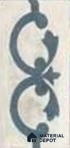 Athangudi Moroccan Floor Tile TL 10875 E Pearl Finish 127 x 254 mm Border Concrete Tile - 18 mm