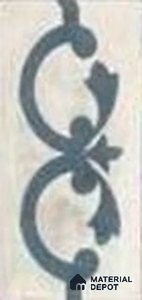 Athangudi Moroccan Floor Tile TL 10875 E Pearl Finish 127 x 254 mm Border Concrete Tile - 18 mm