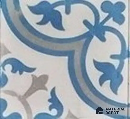 Athangudi Moroccan Floor Tile TL 10875 B Pearl Finish 254 x 254 mm Center Concrete Tile - 18 mm