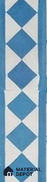 Athangudi Moroccan Floor Tile TL 10875 F Pearl Finish 127 x 254 mm Border Concrete Tile - 18 mm