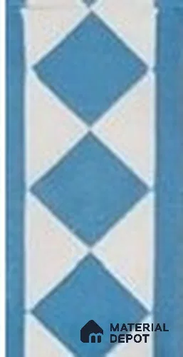 Athangudi Moroccan Floor Tile TL 10875 F Pearl Finish 127 x 254 mm Border Concrete Tile - 18 mm