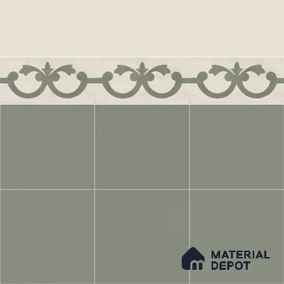 Athangudi Moroccan Floor Tile TL 10875 H Pearl Finish 127 x 254 mm Border Concrete Tile - 18 mm