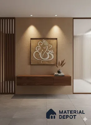 WL 00392 2D Slate Ganesha 600 x 600 mm Natural Stone Wall Cladding |  Stone is a Natural Product, Please Expect Variation in Shades