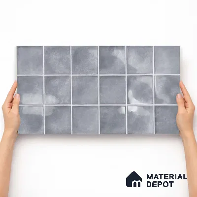 Faux Subway Wall Tile TL 11254 Urban Mist 2 ft x 1 ft Ceramic Glossy Finish Tile - 9 mm | Suitable For Bathroom, Basin Area, Kitchen Backsplash