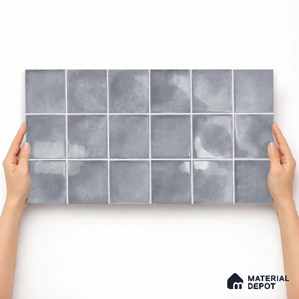 Faux Subway Wall Tile TL 11254 Urban Mist 2 ft x 1 ft Ceramic Glossy Finish Tile - 9 mm | Suitable For Bathroom, Basin Area, Kitchen Backsplash