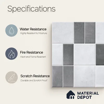 Faux Subway Wall Tile TL 11266 Urban Grid 2 ft x 1 ft Ceramic Granulla Finish Tile - 9 mm | Suitable For Bathroom, Balcony & Kitchen Backsplash