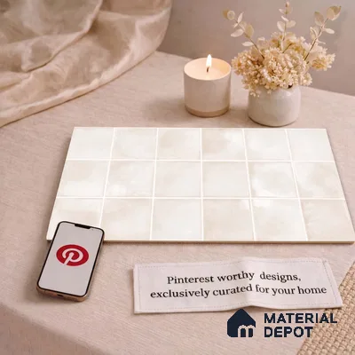 Faux Subway Wall Tile TL 11252 Ivory Mist 2 ft x 1 ft Ceramic Glossy Finish Tile - 9 mm | Suitable For Bathroom, Basin Area, Kitchen Backsplash