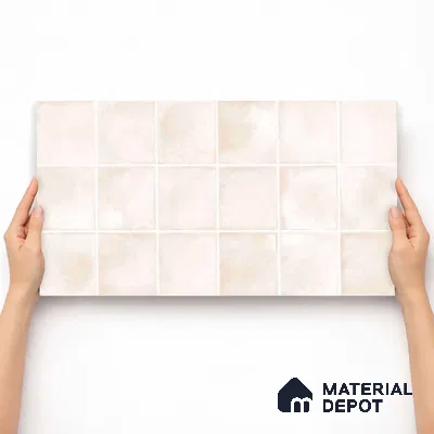 Faux Subway Wall Tile TL 11252 Ivory Mist 2 ft x 1 ft Ceramic Glossy Finish Tile - 9 mm | Suitable For Bathroom, Basin Area, Kitchen Backsplash