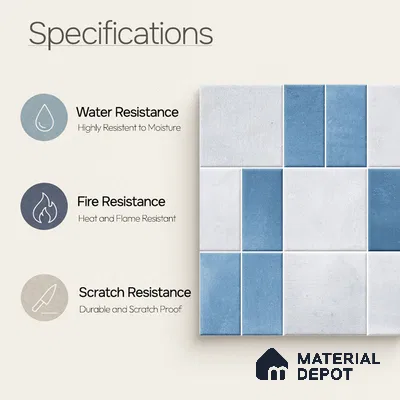 Faux Subway Wall Tile TL 11265 Nordic Mosaic 2 ft x 1 ft Ceramic Granulla Finish Tile - 9 mm | Suitable For Bathroom, Basin Area, Kitchen Backsplash