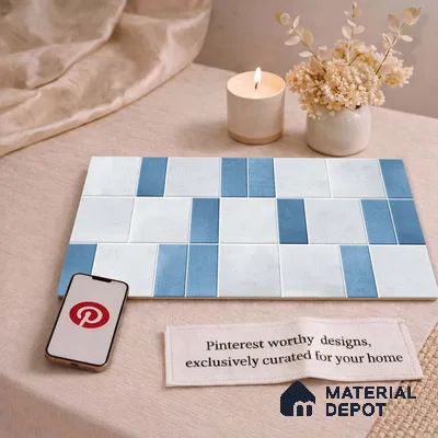Faux Subway Wall Tile TL 11265 Nordic Mosaic 2 ft x 1 ft Ceramic Granulla Finish Tile - 9 mm | Suitable For Bathroom, Basin Area, Kitchen Backsplash