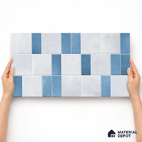 Faux Subway Wall Tile TL 11265 Nordic Mosaic 2 ft x 1 ft Ceramic Granulla Finish Tile - 9 mm | Suitable For Bathroom, Basin Area, Kitchen Backsplash