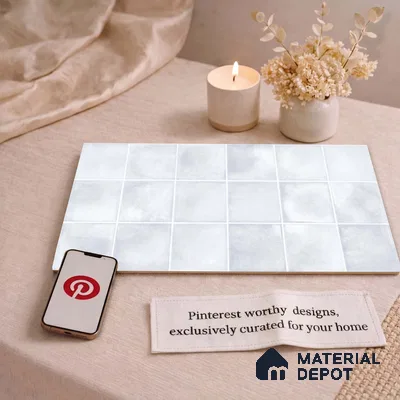 Faux Subway Wall Tile TL 11249 Frosted Mist 2 ft x 1 ft Ceramic Glossy Finish Tile - 9 mm | Suitable For Bathroom, Basin Area, Kitchen Backsplash