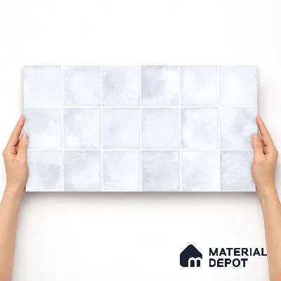Faux Subway Wall Tile TL 11249 Frosted Mist 2 ft x 1 ft Ceramic Glossy Finish Tile - 9 mm | Suitable For Bathroom, Basin Area, Kitchen Backsplash