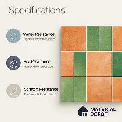 Faux Subway Wall Tile TL 11262 Terracotta Grove 2 ft x 1 ft Ceramic Granulla Finish Tile - 9 mm | Suitable For Bathroom, Basin Area, Kitchen Backsplash