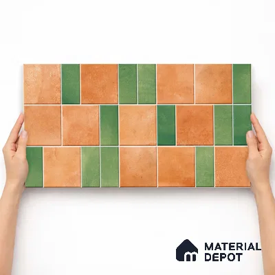 Faux Subway Wall Tile TL 11262 Terracotta Grove 2 ft x 1 ft Ceramic Granulla Finish Tile - 9 mm | Suitable For Bathroom, Basin Area, Kitchen Backsplash