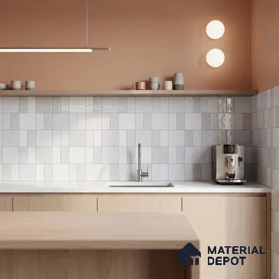 Faux Subway Wall Tile TL 11237 Frosted Mosaic 2 ft x 1 ft Ceramic Glossy Finish Tile - 9 mm | Suitable For Bathroom, Balcony & Kitchen Backsplash