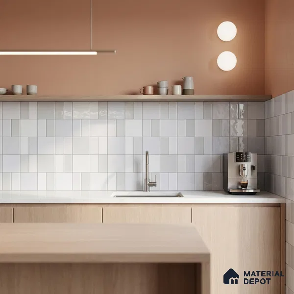 Faux Subway Wall Tile TL 11237 Frosted Mosaic 2 ft x 1 ft Ceramic Glossy Finish Tile - 9 mm | Suitable For Bathroom, Balcony & Kitchen Backsplash