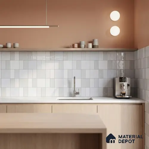 Faux Subway Wall Tile TL 11237 Frosted Mosaic 2 ft x 1 ft Ceramic Glossy Finish Tile - 9 mm | Suitable For Bathroom, Balcony & Kitchen Backsplash
