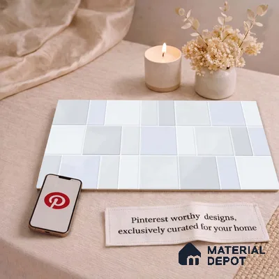 Faux Subway Wall Tile TL 11237 Frosted Mosaic 2 ft x 1 ft Ceramic Glossy Finish Tile - 9 mm | Suitable For Bathroom, Balcony & Kitchen Backsplash