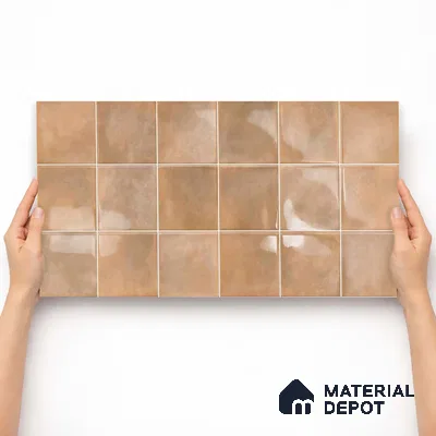 Faux Subway Wall Tile TL 11220 Sienna Cloud 2 ft x 1 ft Ceramic Glossy Finish Tile - 9 mm | Suitable For Bathroom, Dining Area, Kitchen Backsplash