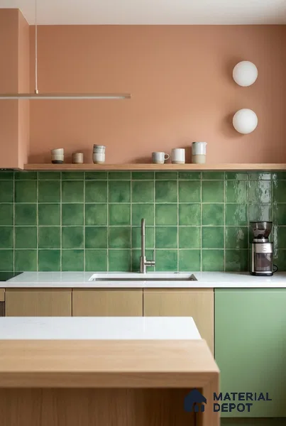 Faux Subway Wall Tile TL 11255 Meadow Mint 2 ft x 1 ft Ceramic Glossy Finish Tile - 9 mm | Suitable For Bathroom, Basin Area, Kitchen Backsplash