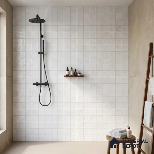 Faux Subway Wall Tile TL 11219 Cloud Mist 2 ft x 1 ft Ceramic Glossy Finish Tile - 9 mm | Suitable For Bathroom, Dining Area, Kitchen Backsplash