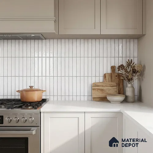 Faux Kitkat Subway Wall Tile TL 11684 B Frosted Lattice 2 ft x 1 ft Ceramic Glossy Finish Tile - 9 mm | Suitable For Bathroom, Balcony & Kitchen Backsplash