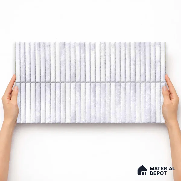 Faux Kitkat Subway Wall Tile TL 11684 B Frosted Lattice 2 ft x 1 ft Ceramic Glossy Finish Tile - 9 mm | Suitable For Bathroom, Dining Area, Kitchen Backsplash