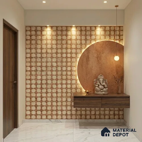 Patterned Wall Tile TL 11273 Sienna Star 2 ft x 1 ft Ceramic Granulla Finish Tile - 9 mm | Suitable For Bathroom, Balcony & Kitchen Backsplash