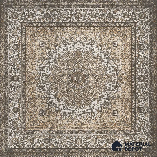 Carpet Wall & Floor Tile TL 11657 Persian Medallion | 2 ft x 2 ft Punch Matte Finish Vitrified Tile - 9 mm | Suitable For Living Room, Bedroom, Kitchen