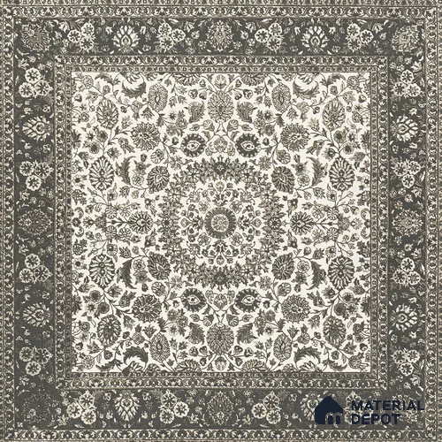 Carpet Wall & Floor Tile TL 11657 B Kashmir Medallion | 2 ft x 2 ft Punch Matte Finish Vitrified Tile - 9 mm | Suitable For Living Room, Bedroom, Kitchen
