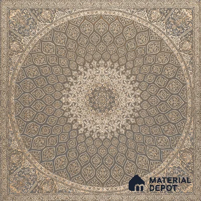 Carpet Wall & Floor Tile TL 11657 C Isfahan Medallion | 2 ft x 2 ft Punch Matte Finish Vitrified Tile - 9 mm | Suitable For Living Room, Bedroom, Kitchen