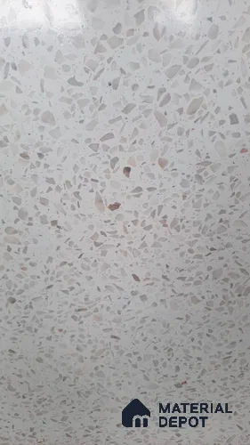 MR 00022 Pearl Crest 10 ft x 4 ft Wall & Floor Terrazzo Slabs - 15 mm | Suitable for Office, Reception, Restaurant, Dining, Pooja Room