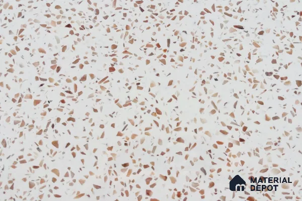 MR 00020 B Rosa Blush 10 ft x 4 ft Wall & Floor Terrazzo Slabs - 18 mm | Suitable for Office, Reception, Restaurant, Dining, Pooja Room