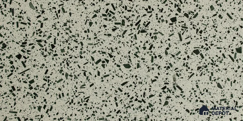 MR 00017 B Jade Forest 10 ft x 4 ft Wall & Floor Terrazzo Slabs - 18 mm | Suitable for Office, Reception, Restaurant, Dining, Pooja Room
